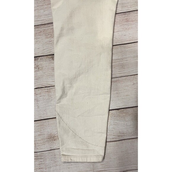 Pilcro Serif Skinny Ankle Zip Moto Jeans Pants  Ivory ANTHROPOLOGIE Size 29/8 - Picture 8 of 11